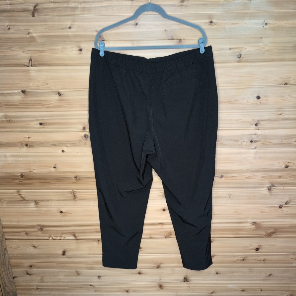 Garnet Hill Tapered Pull On Pants Black Recycled Stretch Ankle Pants XL - Picture 4 of 11